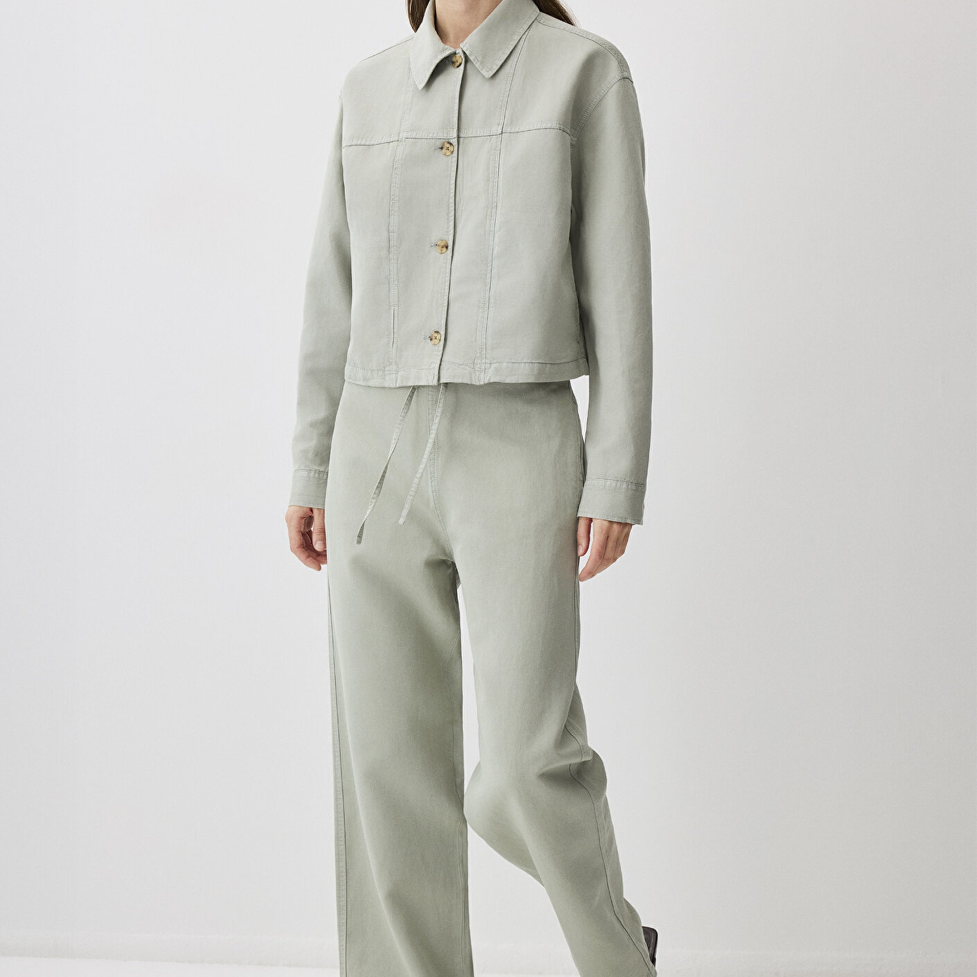 Mavi Gri Tencel TM Lyocell Karışımlı Pantolon 1011012-70146