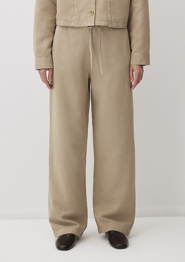  Mavi Kahverengi Tencel TM Lyocell Karışımlı Pantolon 1011012-70361