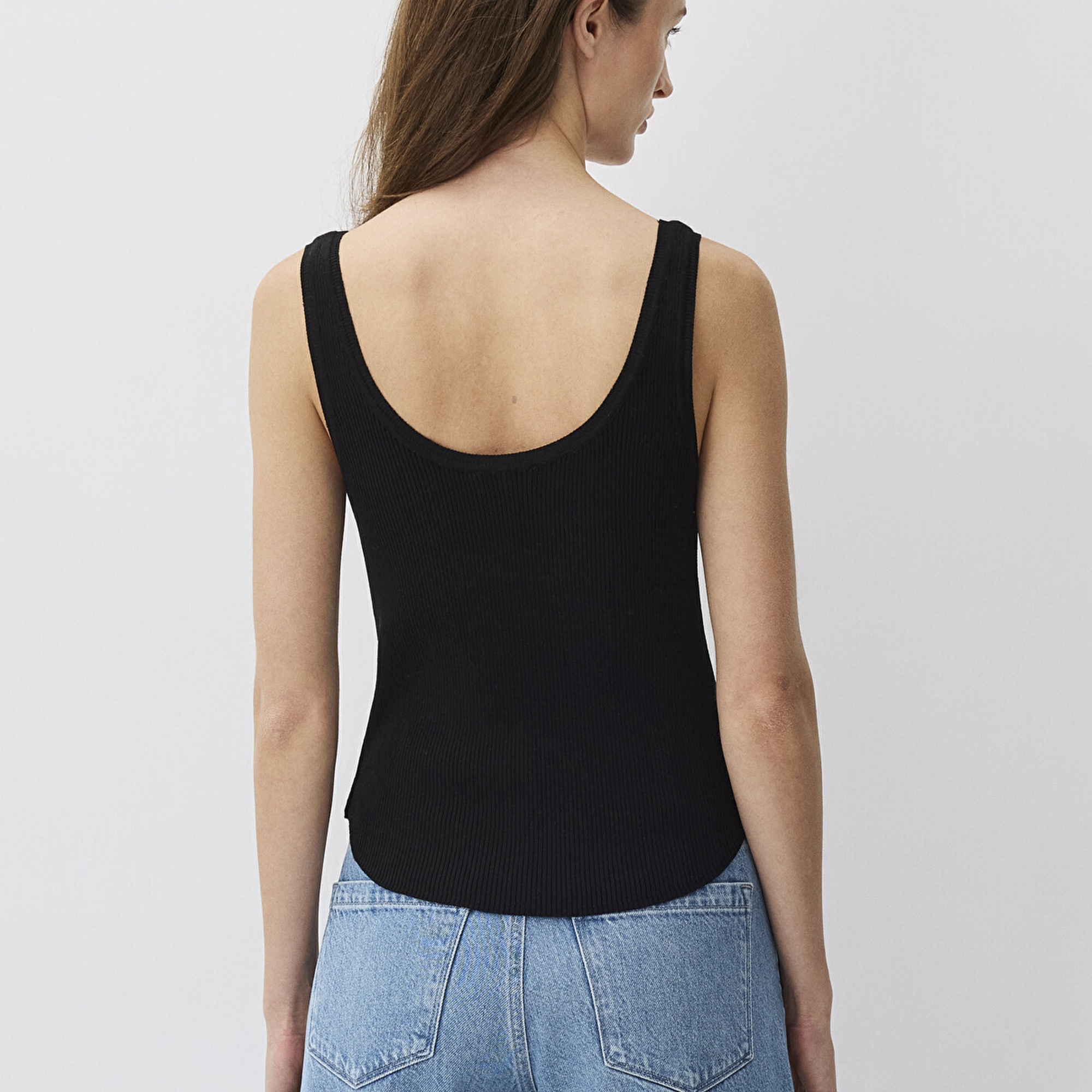 Mavi Siyah Triko Atlet Fitted / Vücuda Oturan Kesim 1710670-900