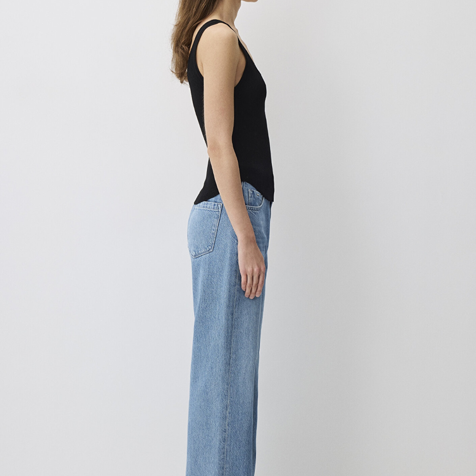 Mavi Siyah Triko Atlet Fitted / Vücuda Oturan Kesim 1710670-900