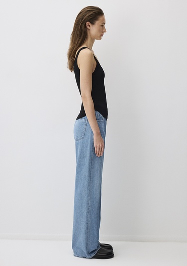  Mavi Siyah Triko Atlet Fitted / Vücuda Oturan Kesim 1710670-900