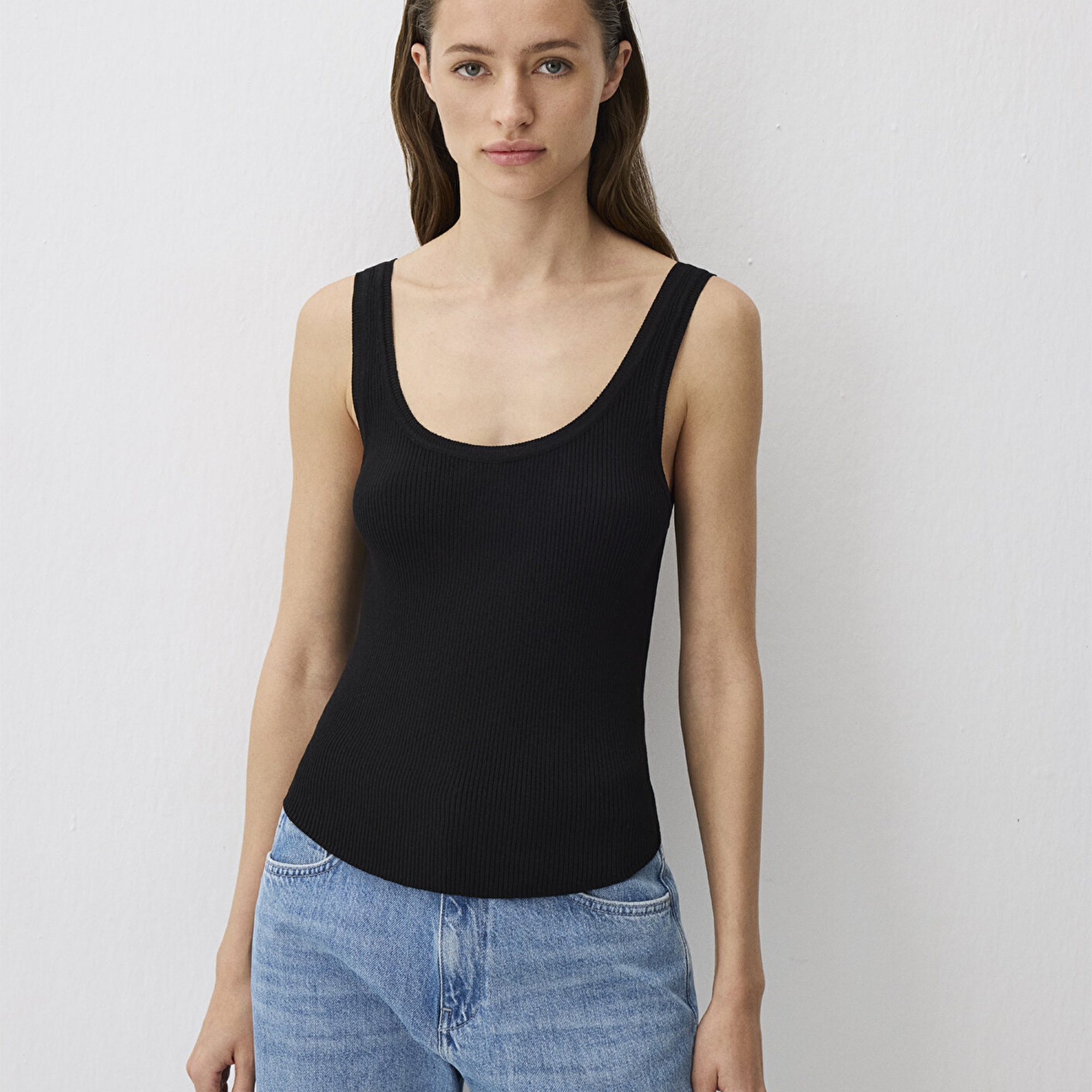 Mavi Siyah Triko Atlet Fitted / Vücuda Oturan Kesim 1710670-900