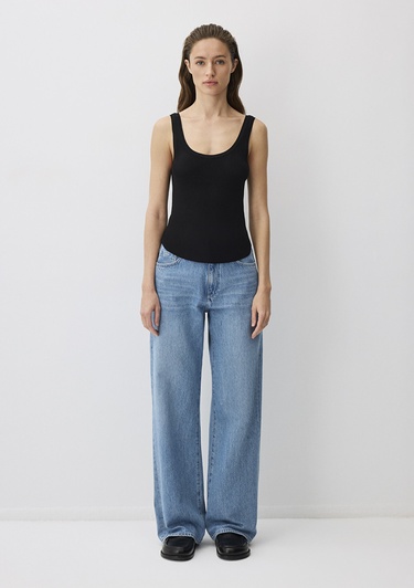  Mavi Siyah Triko Atlet Fitted / Vücuda Oturan Kesim 1710670-900