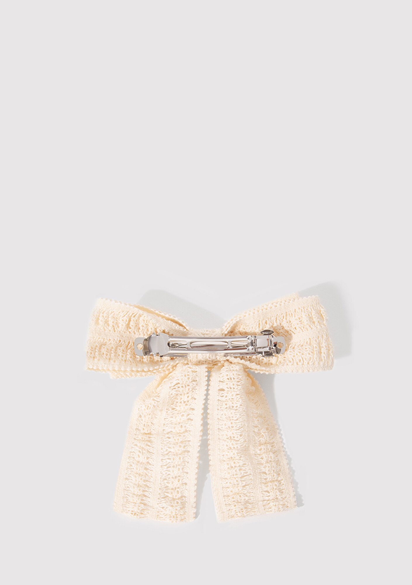 Mavi Nakış Detaylı Ekru Fiyonk Saç Tokası 1913270-70048