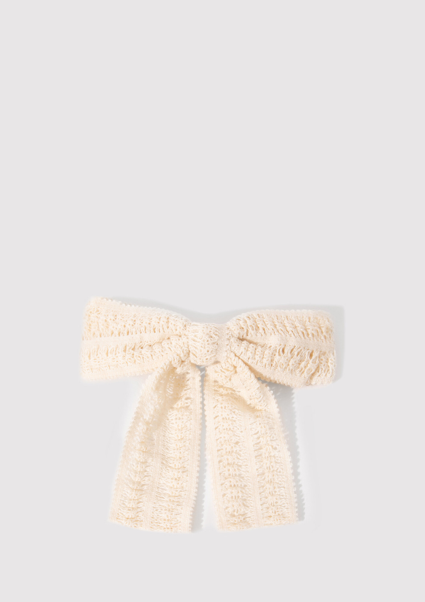 Mavi Nakış Detaylı Ekru Fiyonk Saç Tokası 1913270-70048