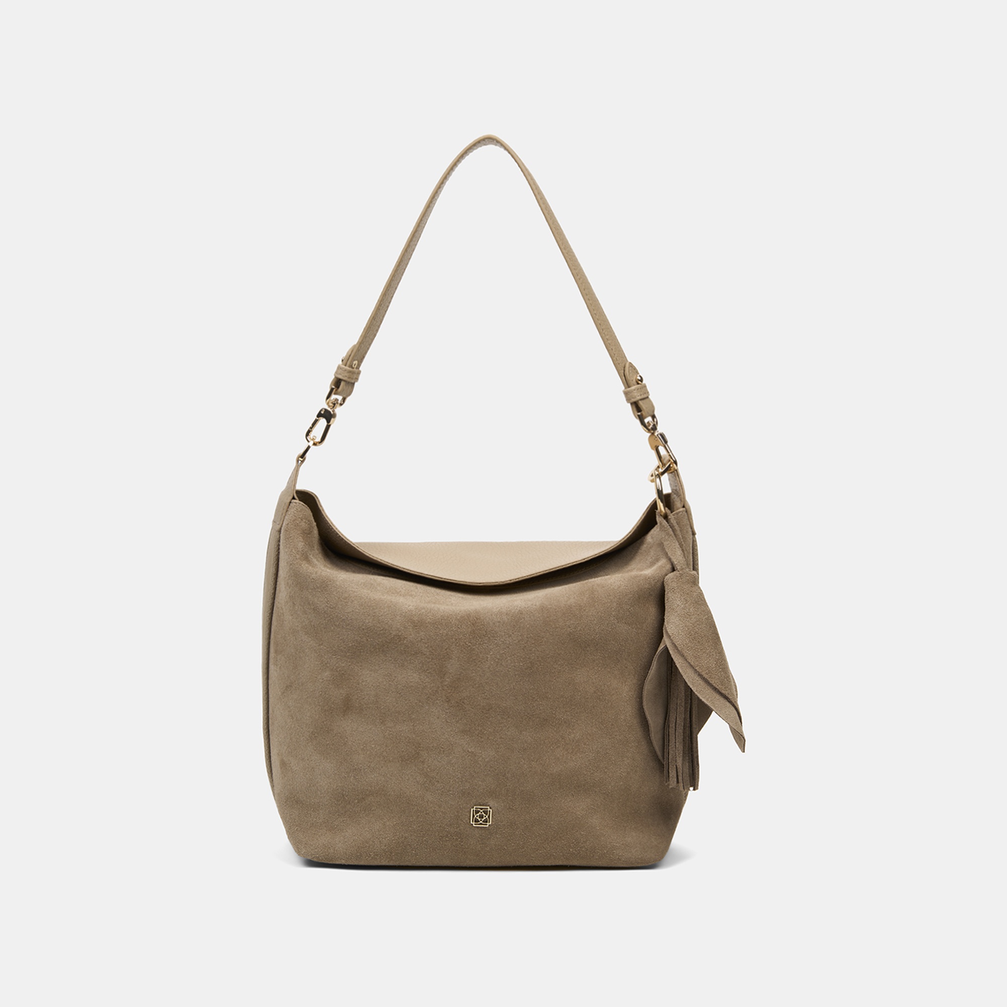 Kadın Bej Püskül Aksesuarlı Omuz Çantası