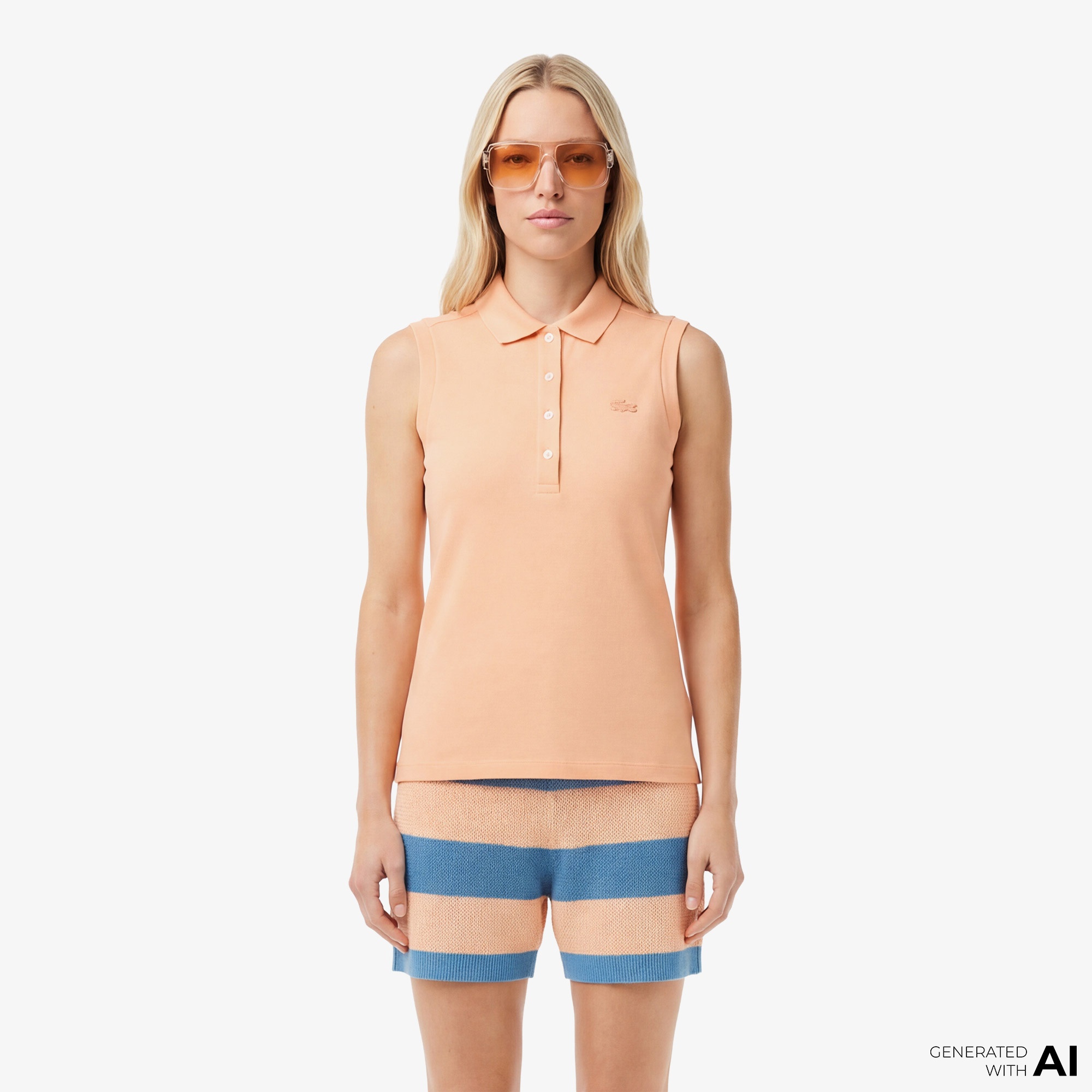 Kadın Slim Fit Turuncu Polo