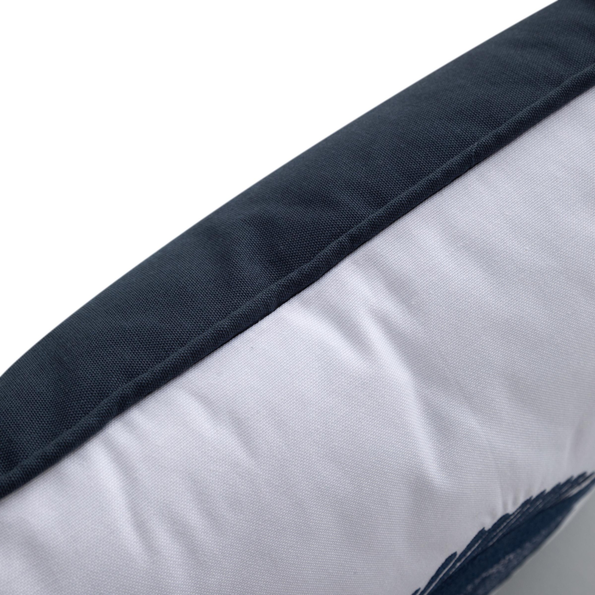 MARİN FISH NAKIŞLI KIRLENT BEYAZ LACİVERT 50X50 CM