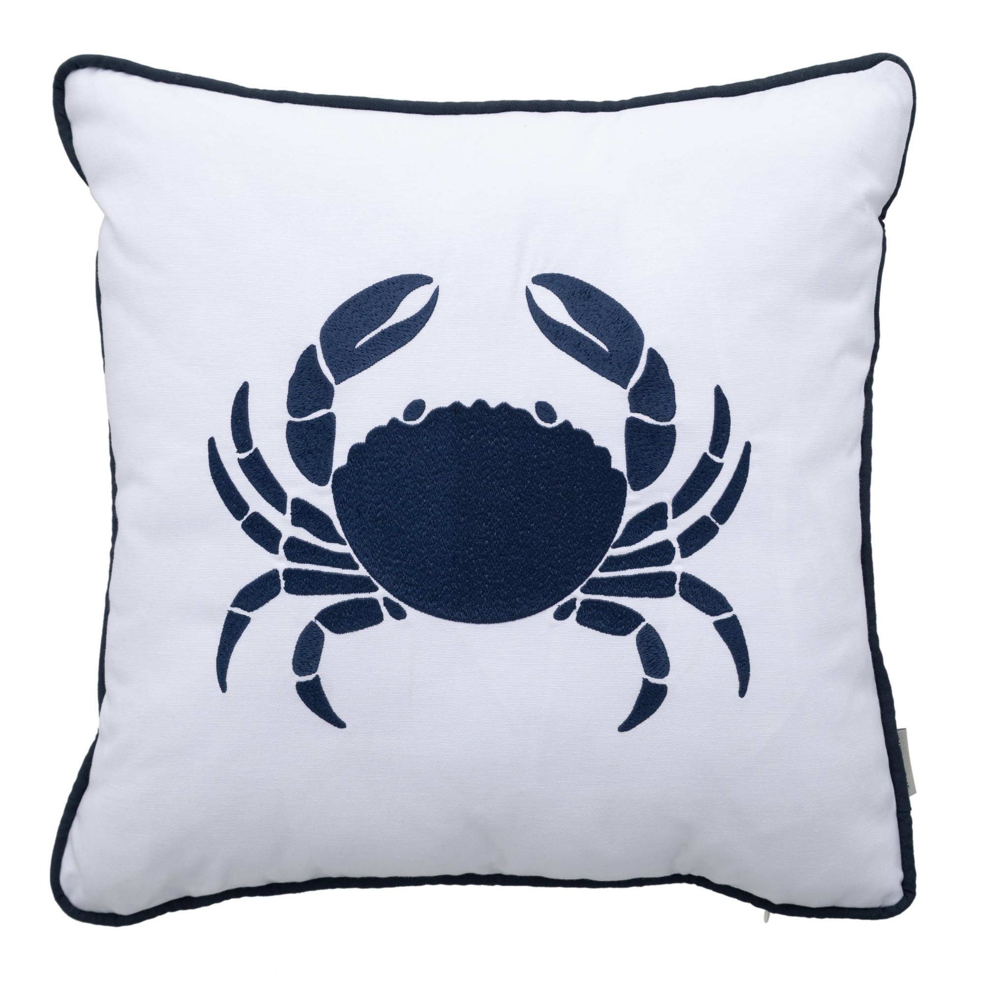 MARİN CRAB NAKIŞLI KIRLENT BEYAZ LACİVERT 50X50 CM