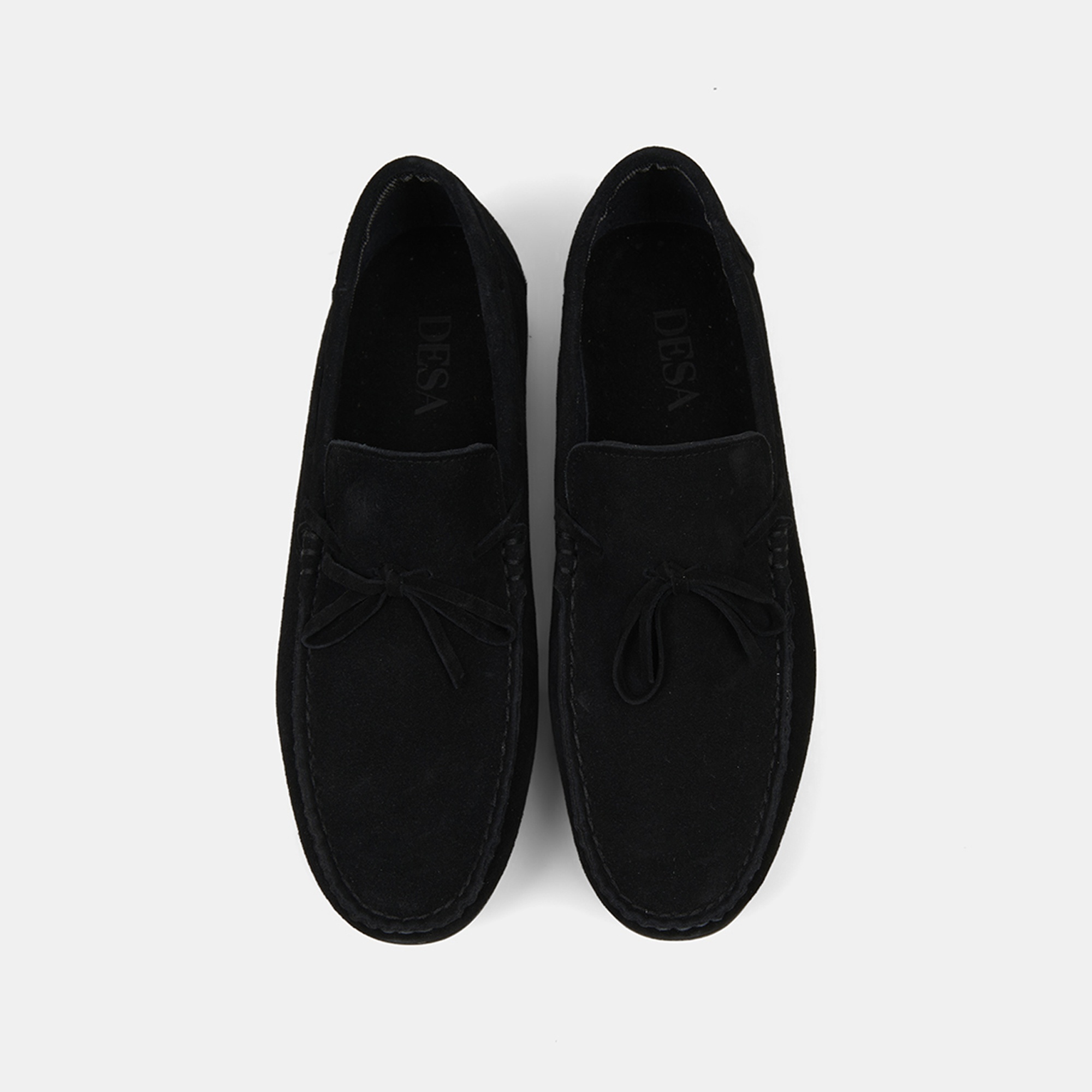 Erkek Siyah Bağcık Detaylı Süet Loafer