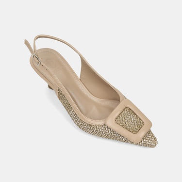  Kadın Vizon Ayarlanabilir Tokalı Sivri Burun Abiye Ayakkabı