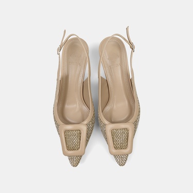  Kadın Vizon Ayarlanabilir Tokalı Sivri Burun Abiye Ayakkabı