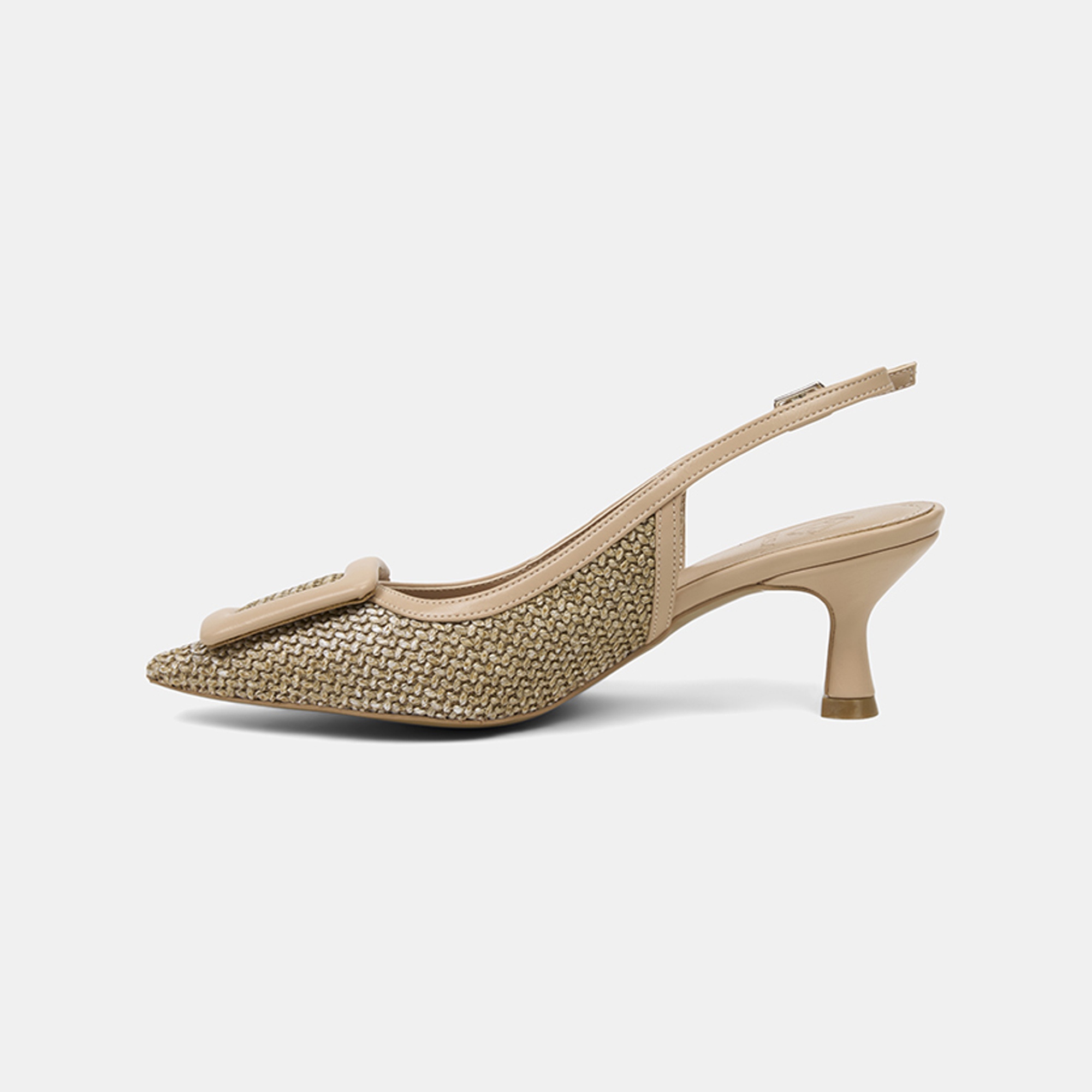 Kadın Vizon Ayarlanabilir Tokalı Sivri Burun Abiye Ayakkabı