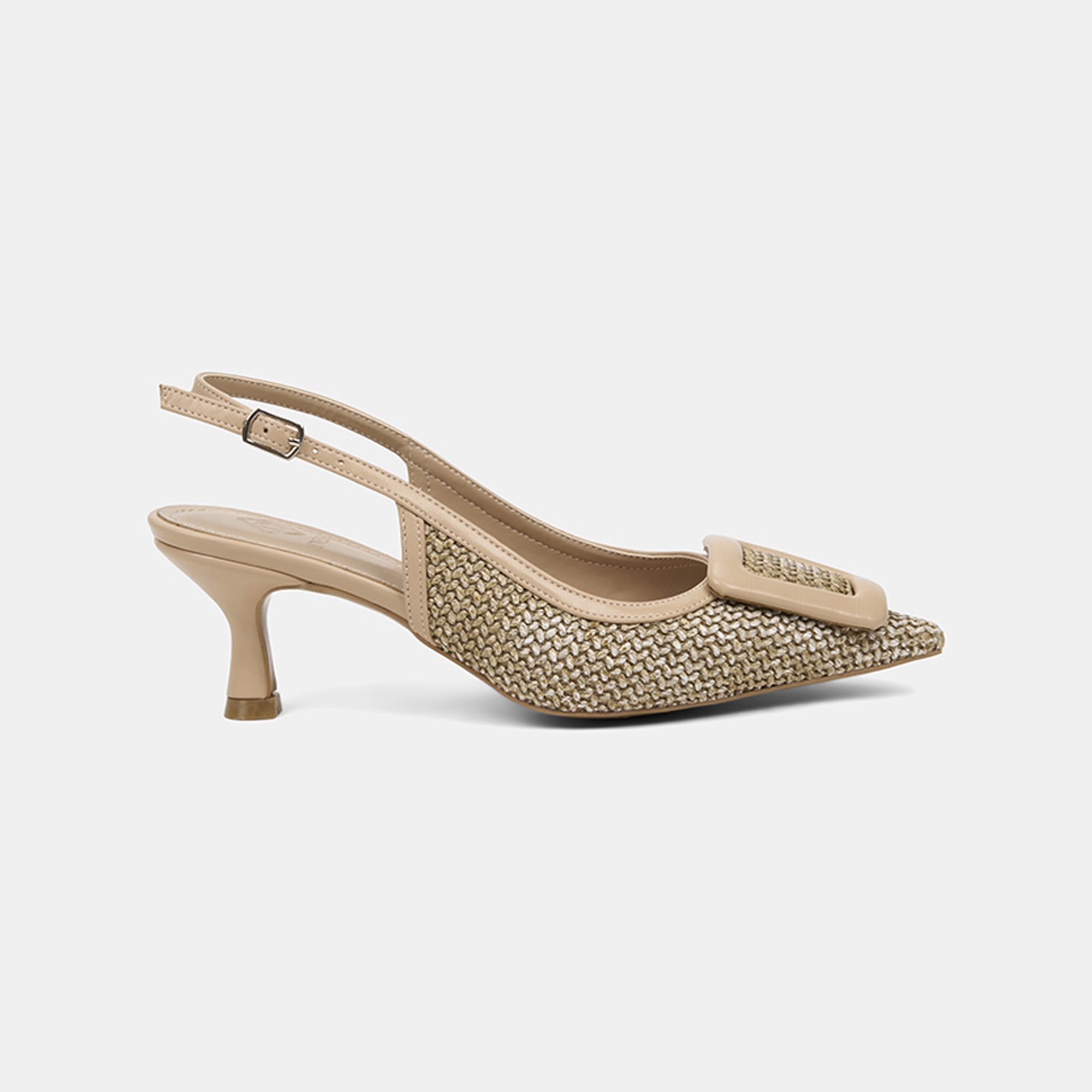 Kadın Vizon Ayarlanabilir Tokalı Sivri Burun Abiye Ayakkabı