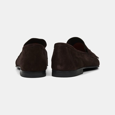  Kadın Kahve Püsküllü Süet Deri Loafer