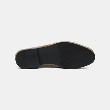  Kadın Bej Püsküllü Süet Deri Loafer