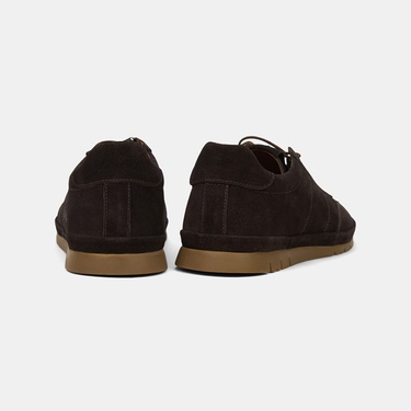  Erkek Kahve Lastik Bağcıklı Günlük Süet Spor Ayakkabı