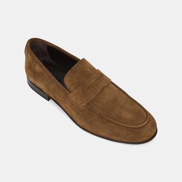  Erkek Taba Klasik Süet Loafer