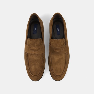  Erkek Taba Klasik Süet Loafer