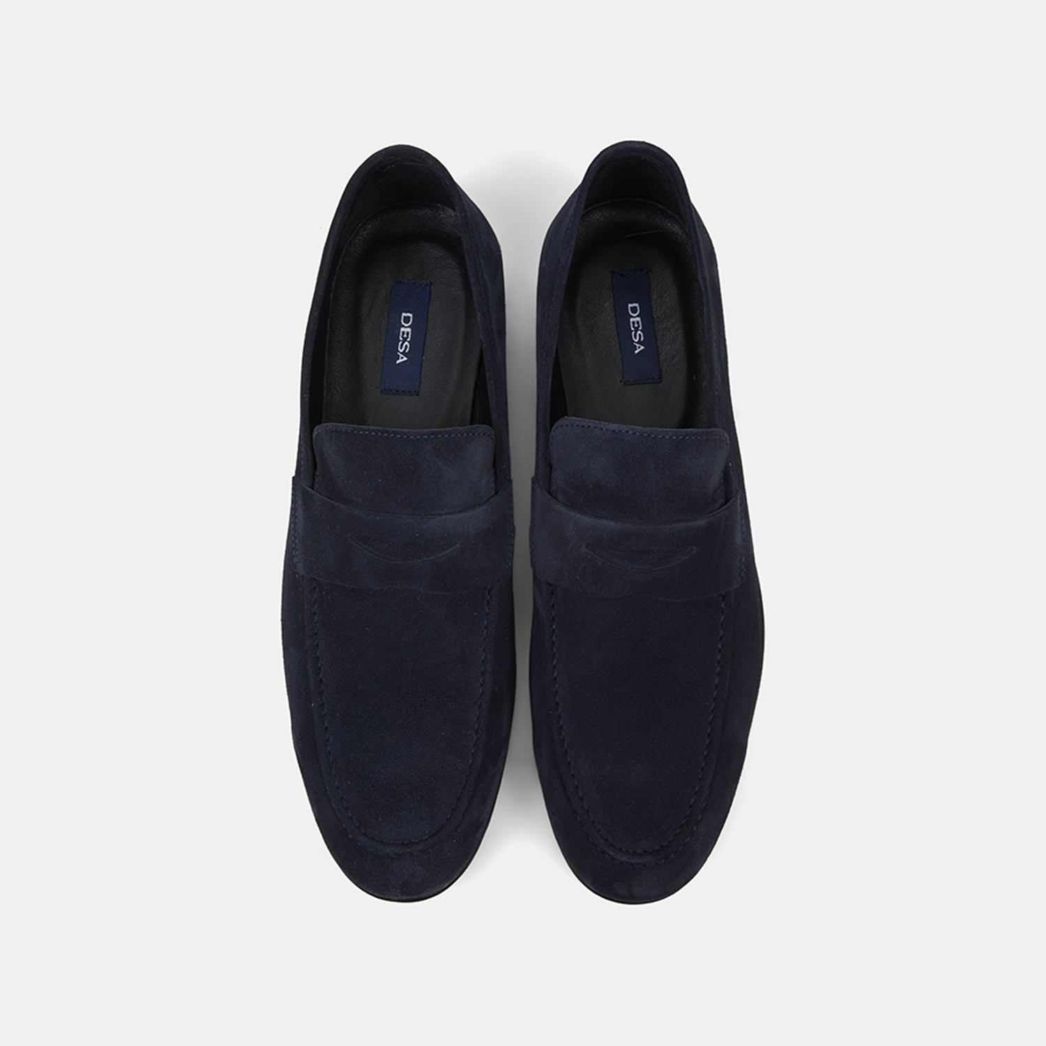 Erkek Lacivert Klasik Süet Loafer