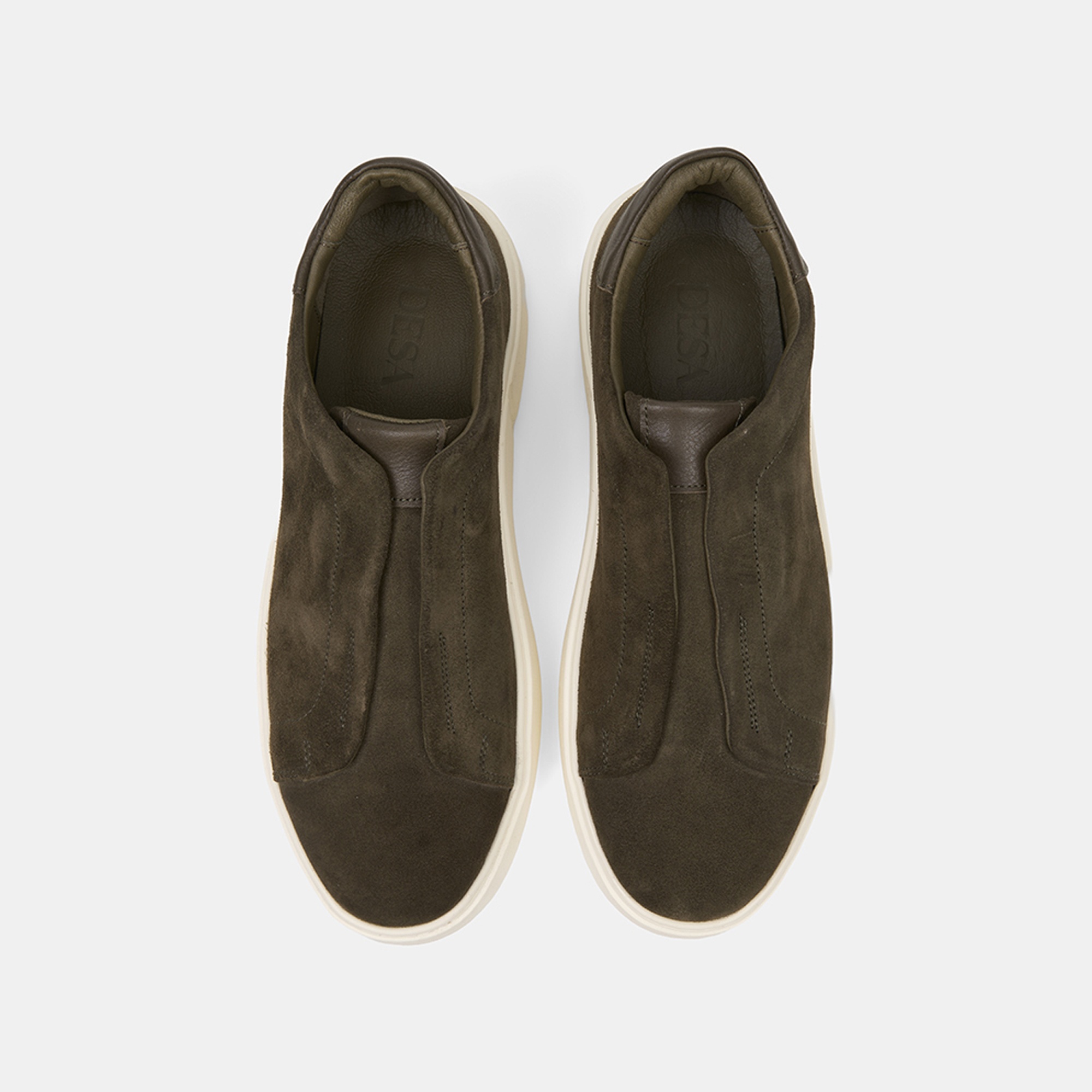 Erkek Haki İçten Lastikli Süet Günlük Ayakkabı