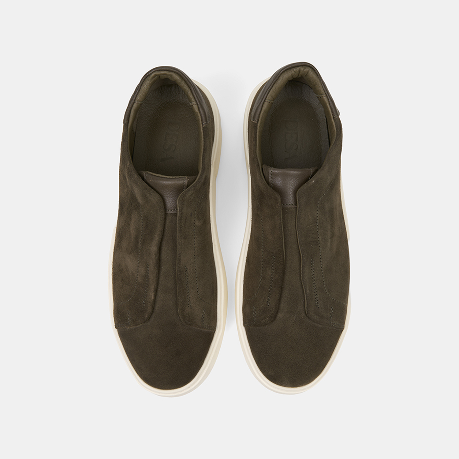  Erkek Haki İçten Lastikli Süet Günlük Ayakkabı