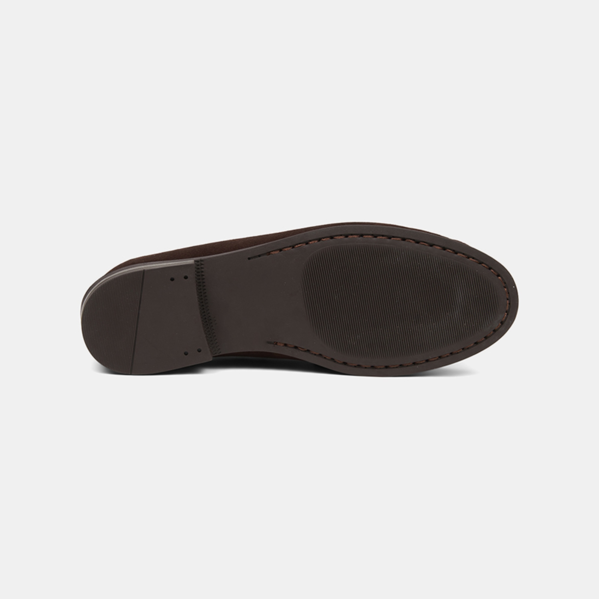 Kadın Koyu Kahve Metal Aksesuarlı Süet Loafer