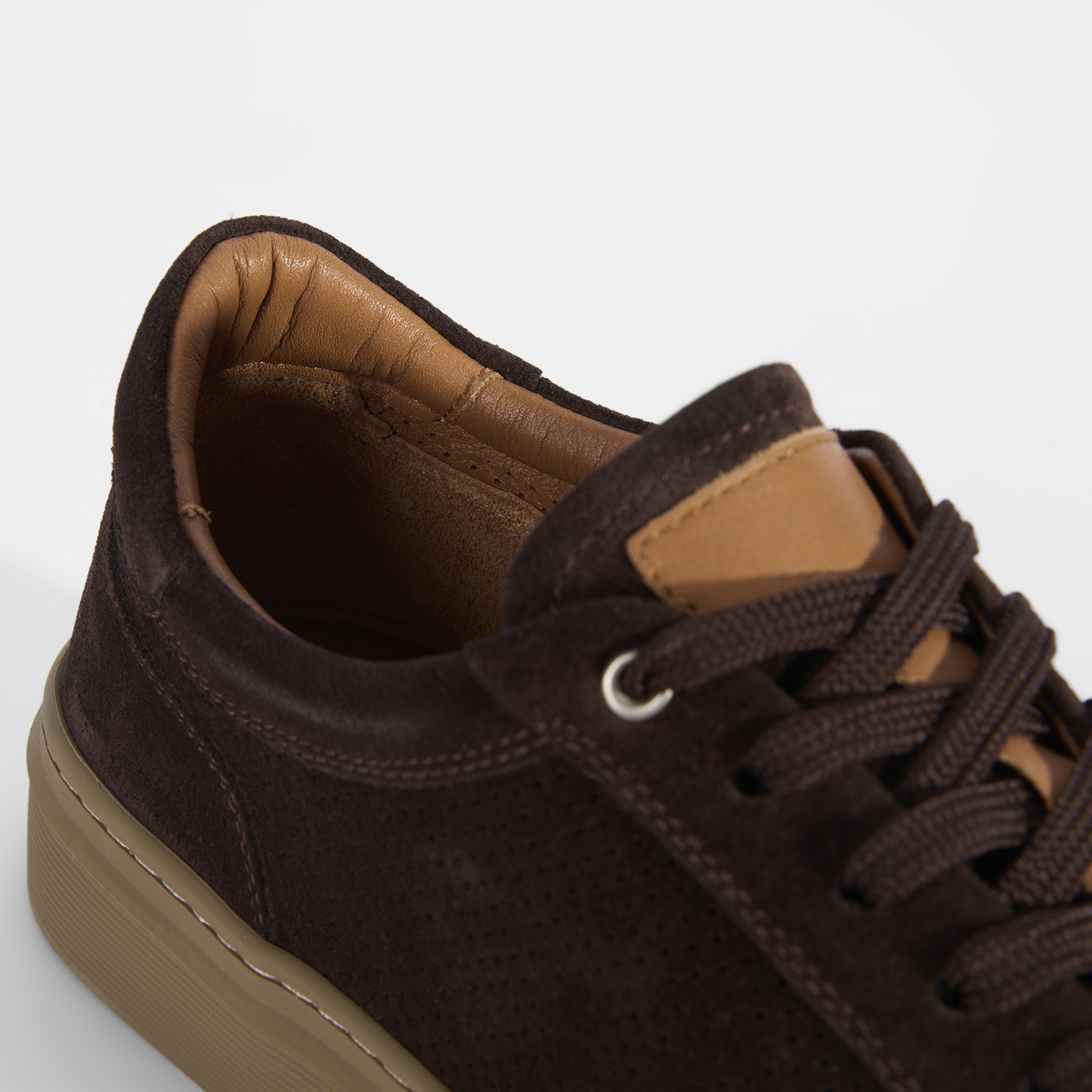 Erkek Acı Kahve Bağcıklı Süet Spor Ayakkabı