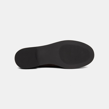  Kadın Kahve Yuvarlak Burun Süet Deri Loafer