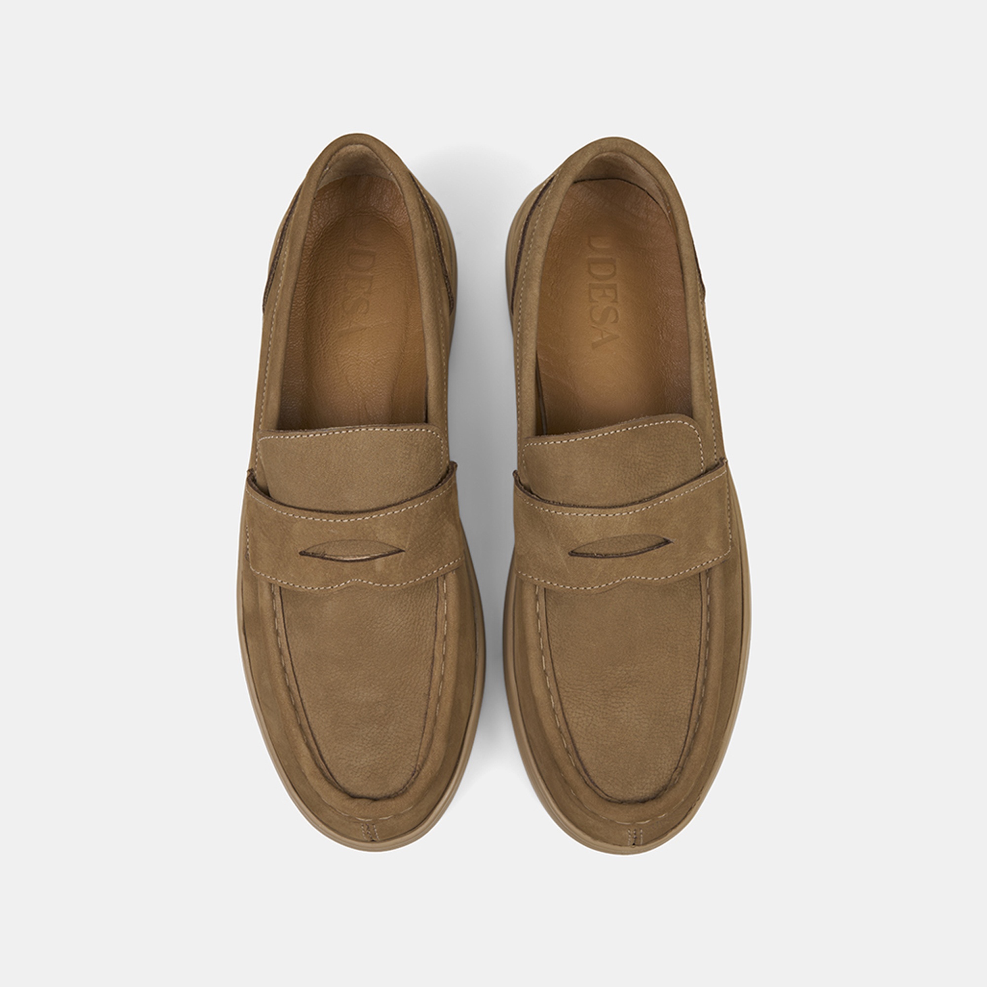 Erkek Vizon Nubuk Deri Loafer