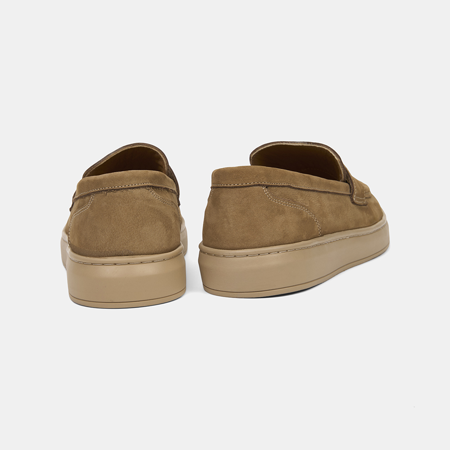  Erkek Vizon Nubuk Deri Loafer