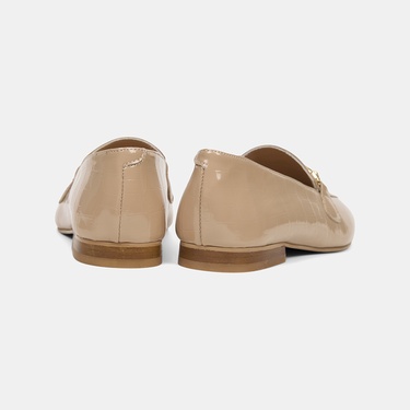  Kadın Ten Kroko Baskılı Rugan Deri Loafer