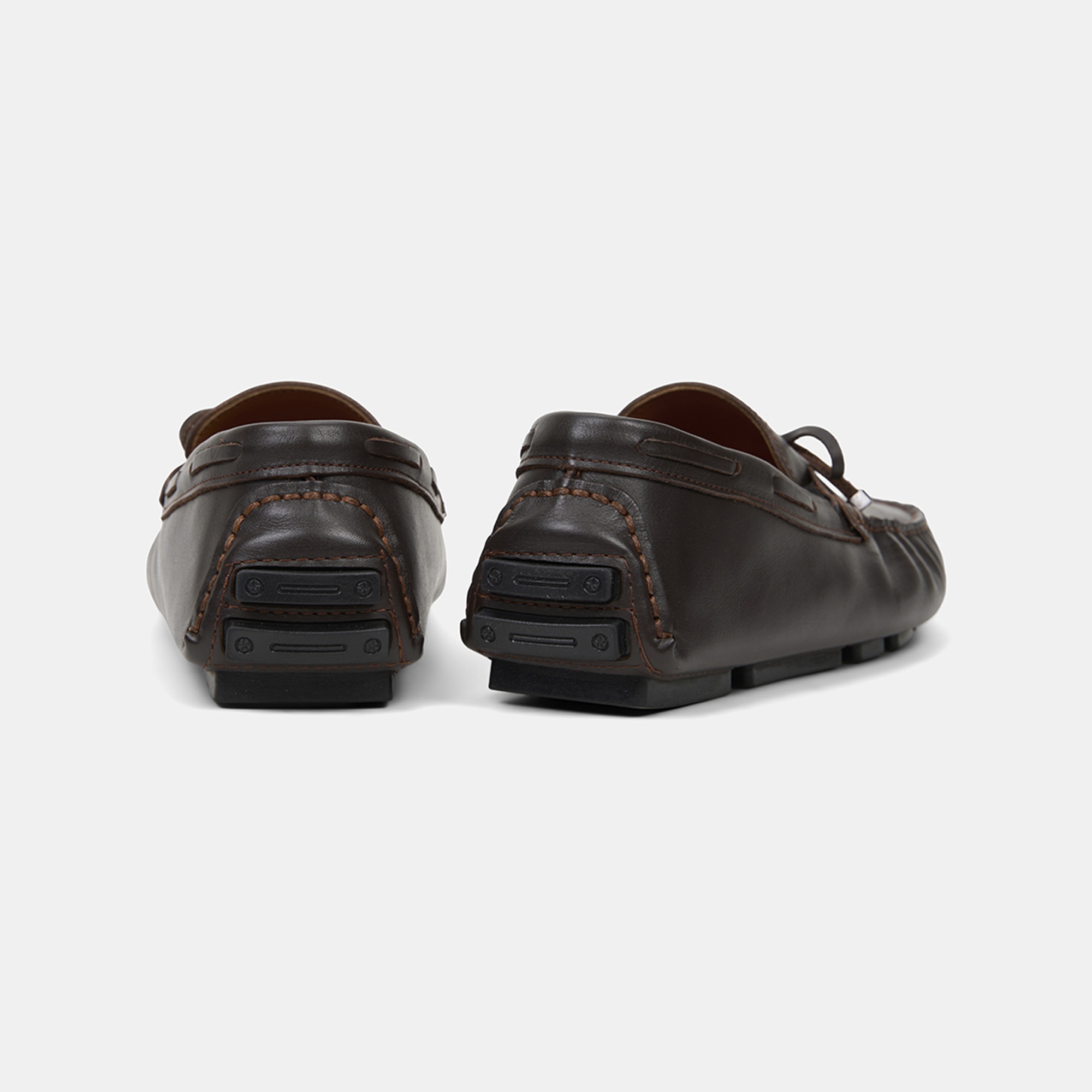 Erkek Kahve Bağcık Detaylı Deri Loafer