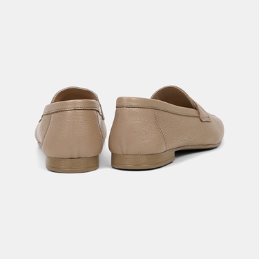  Kadın Ten Yuvarlak Burun Deri Loafer