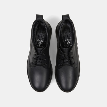  Kadın Siyah DesaComfort Lastik Bağcıklı Spor Ayakkabı