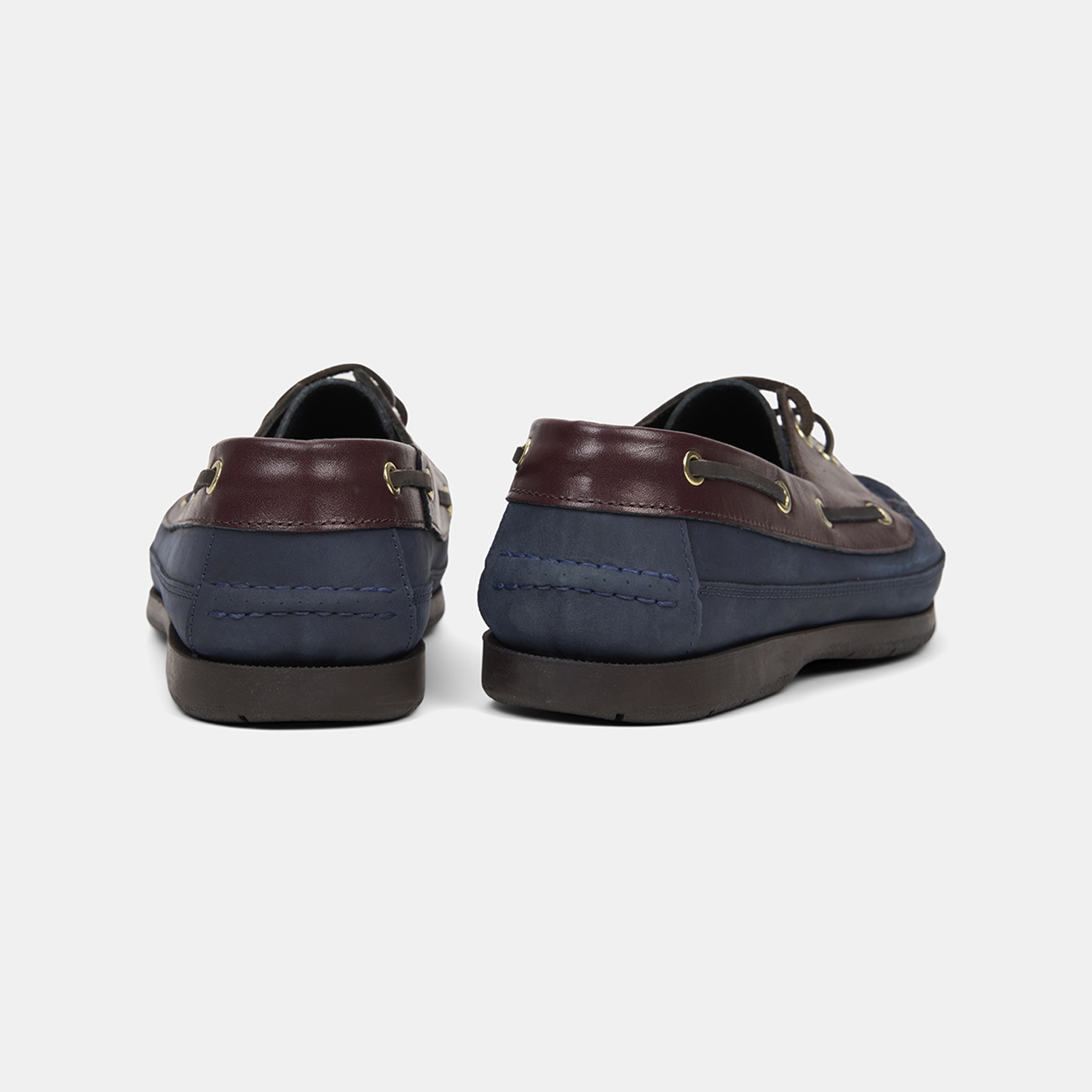  Erkek Lacivert - Bordo Detaylı Nubuk Deri Loafer