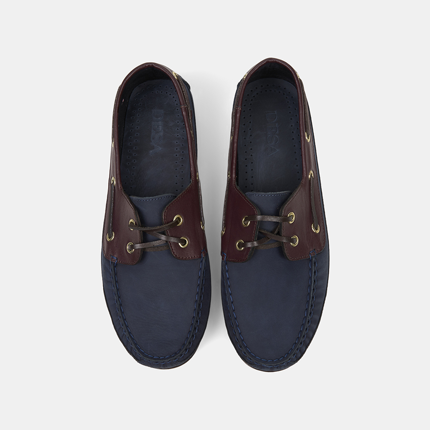  Erkek Lacivert - Bordo Detaylı Nubuk Deri Loafer