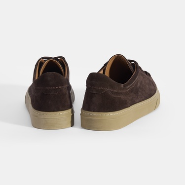  Erkek Acı Kahve Bağcıklı Süet Spor Ayakkabı