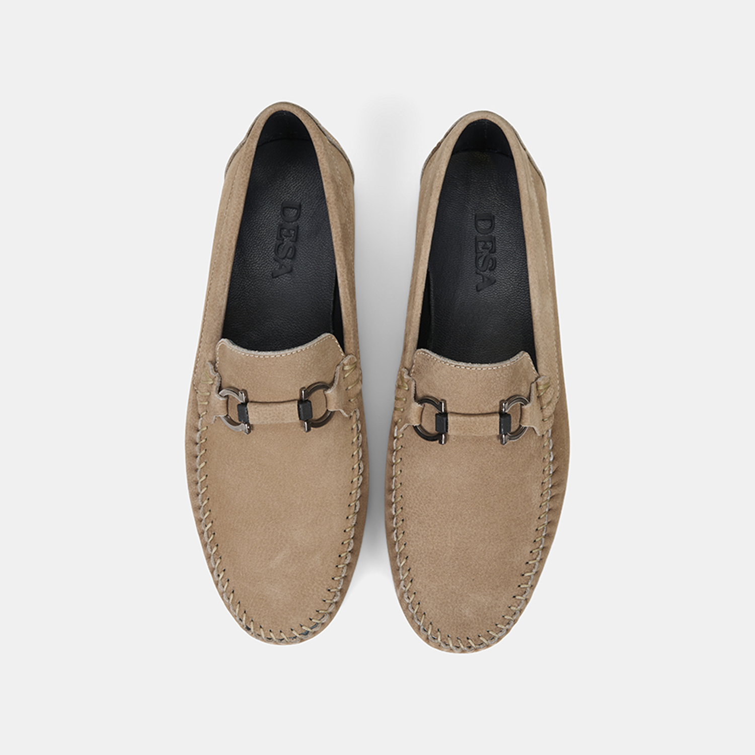 Erkek Vizon Metal Toka Detaylı Süet Loafer