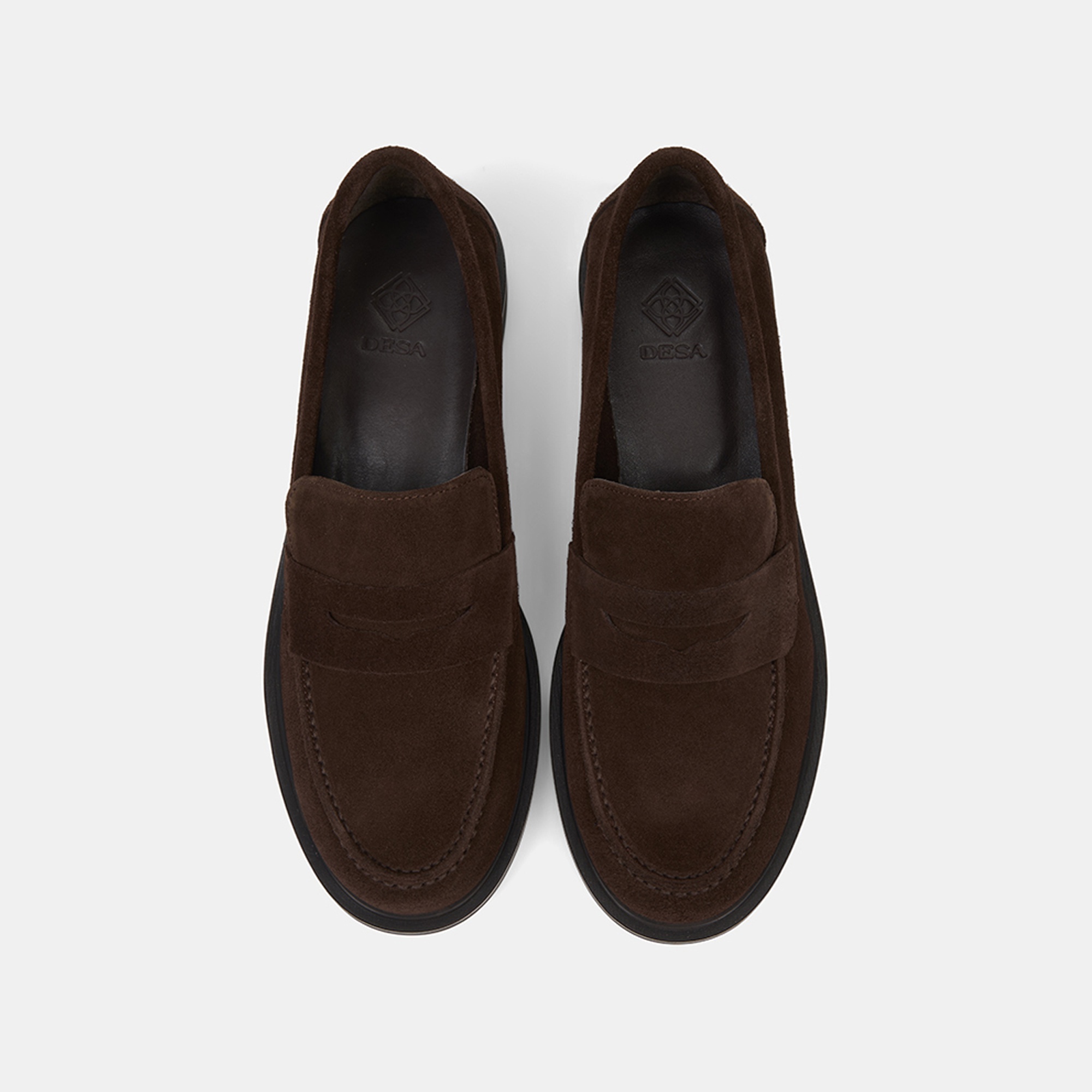 Kadın Kahve Yuvarlak Burun Süet Deri Loafer