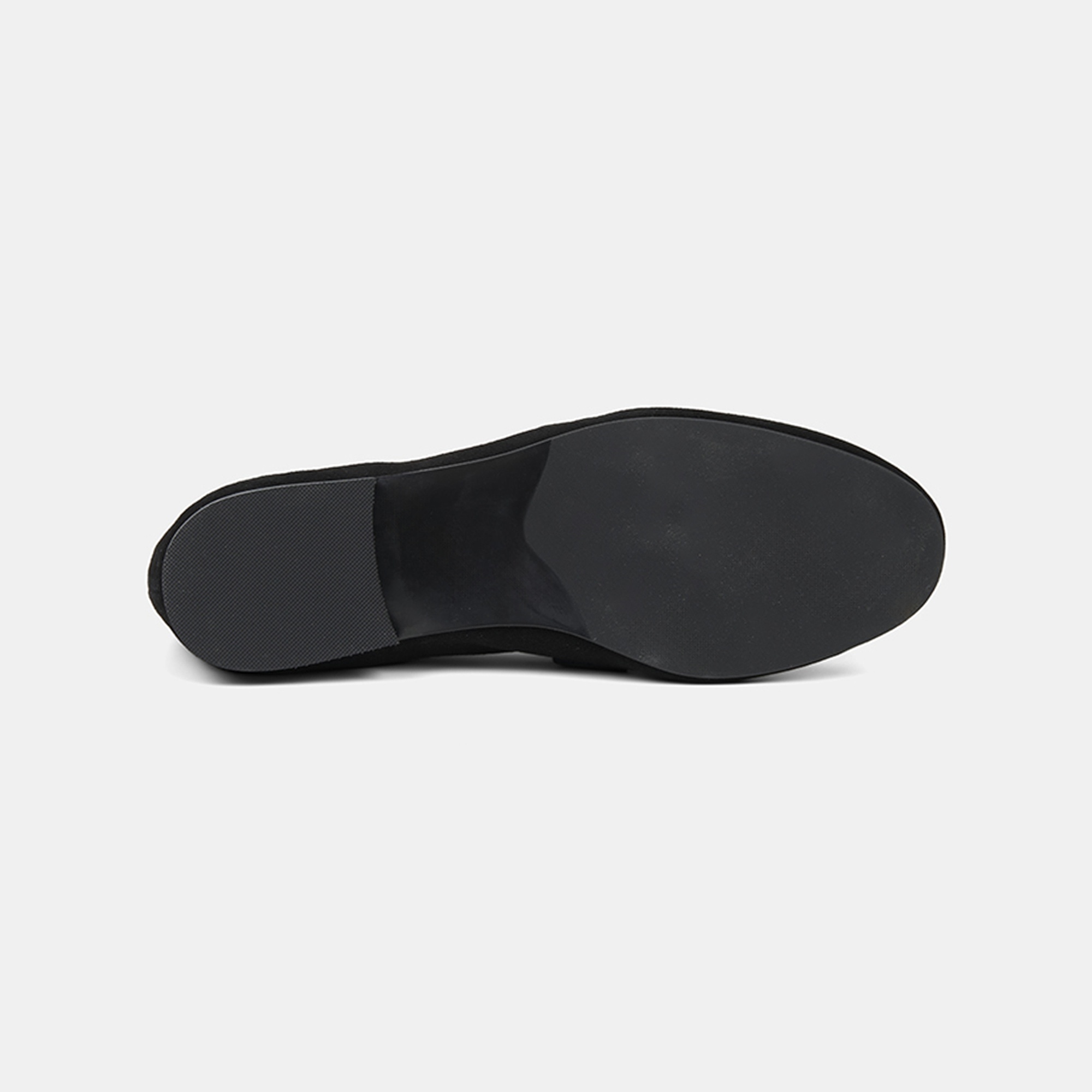 Kadın Siyah Metal Gold Tokalı Süet Deri Loafer