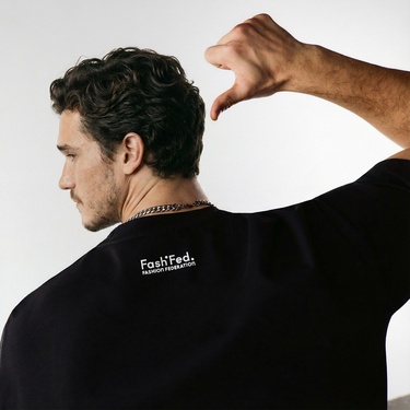  FashFed Unisex Siyah T-Shirt