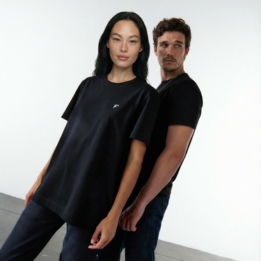  FashFed Unisex Siyah T-Shirt