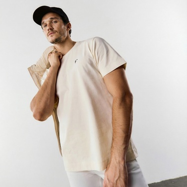  FashFed Unisex Bej T-Shirt