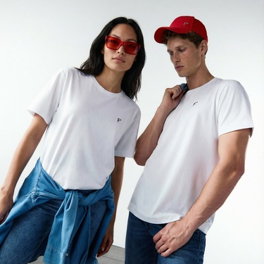  FashFed Unisex Beyaz T-Shirt