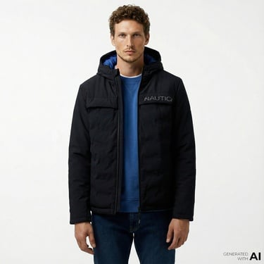  Nautica Erkek Siyah Mont