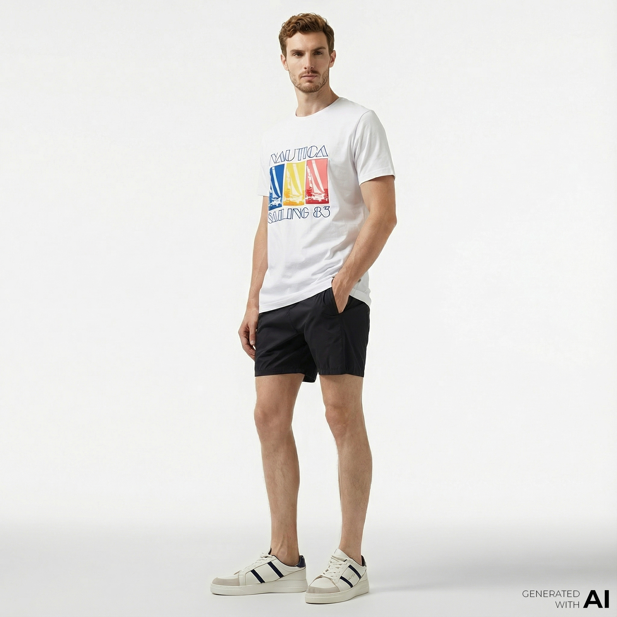  Nautica Erkek Siyah Classic Fit Şort