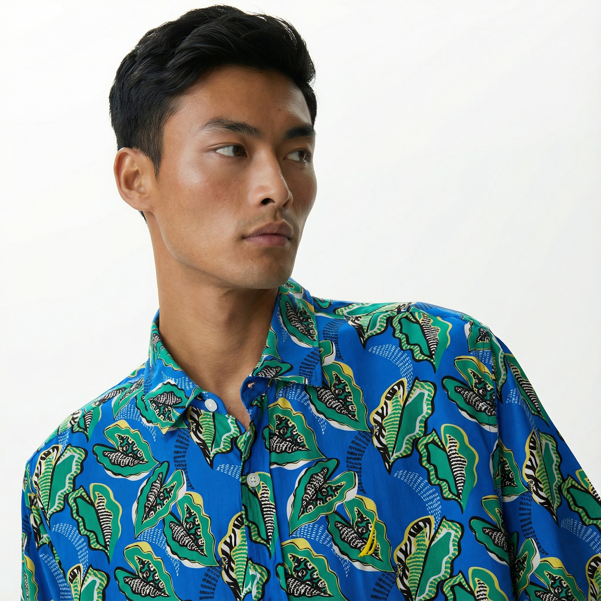  Nautica Erkek Mavi Classic Fit Kısa Kollu Gömlek