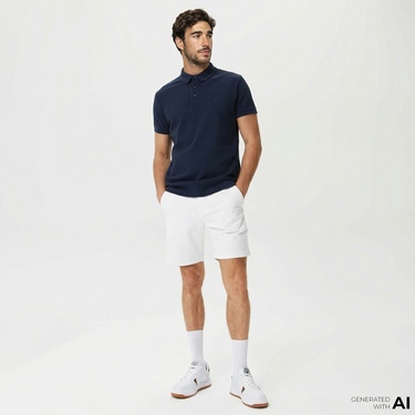  Nautica Erkek Beyaz Slim Fit Bermuda Şort