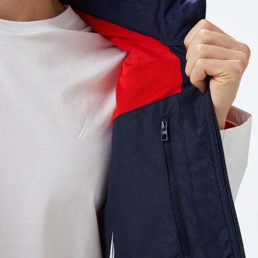  Nautica Erkek Beyaz Regular Fit Dik Yaka Mont